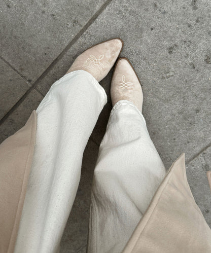 Botas cowboy Selenay beige midi