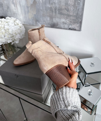 Botines cowboy Allie beige