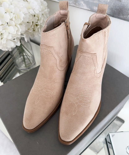 Botines cowboy Allie beige
