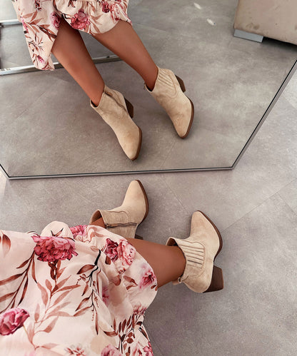 Botines cowboy Allie beige