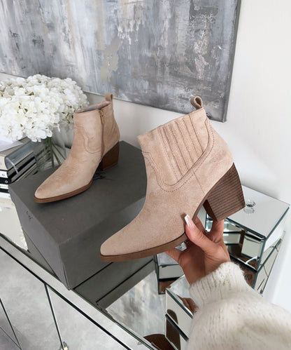 Botines cowboy Allie beige