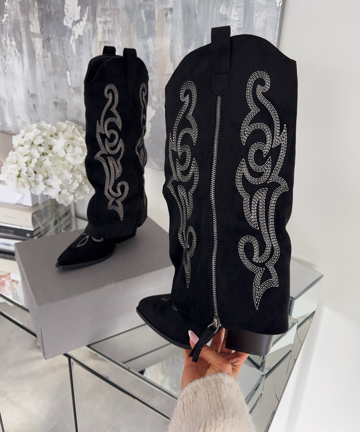 Botas de cowboy Lavinia negras