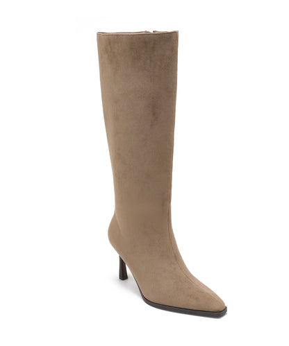 Tacones kitten de ante Maren en topo