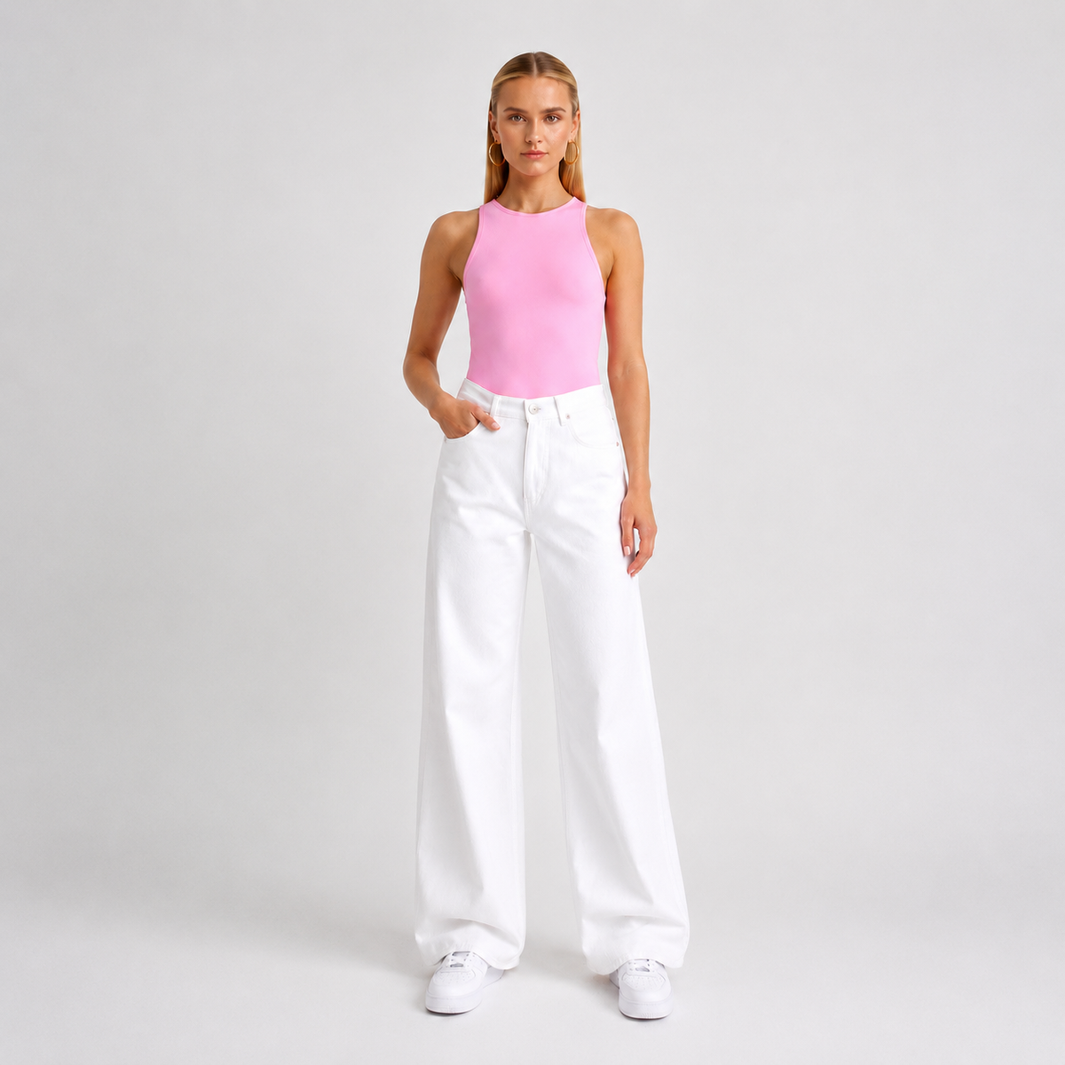 Soft Touch Wide Leg Jeans