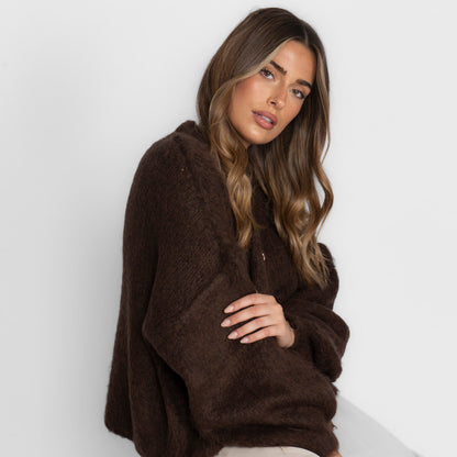 Oversized Cardigan Short "CozyGlam"