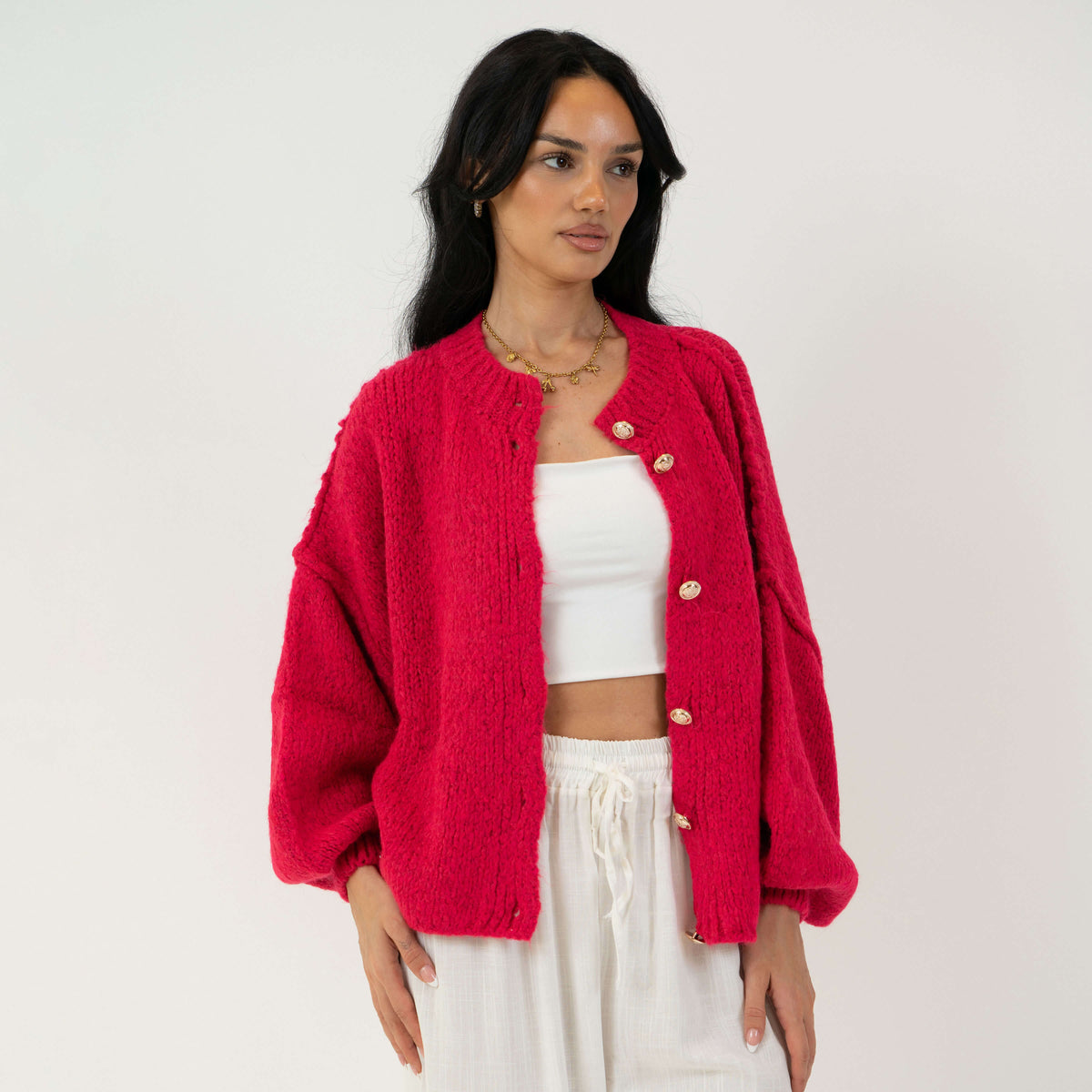 Oversized Cardigan Short "CozyGlam"