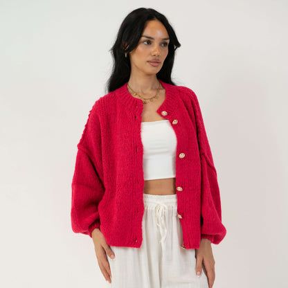 Oversized Cardigan Short "CozyGlam"