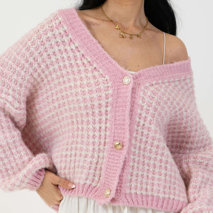 Oversized Waffle Knit Cardigan