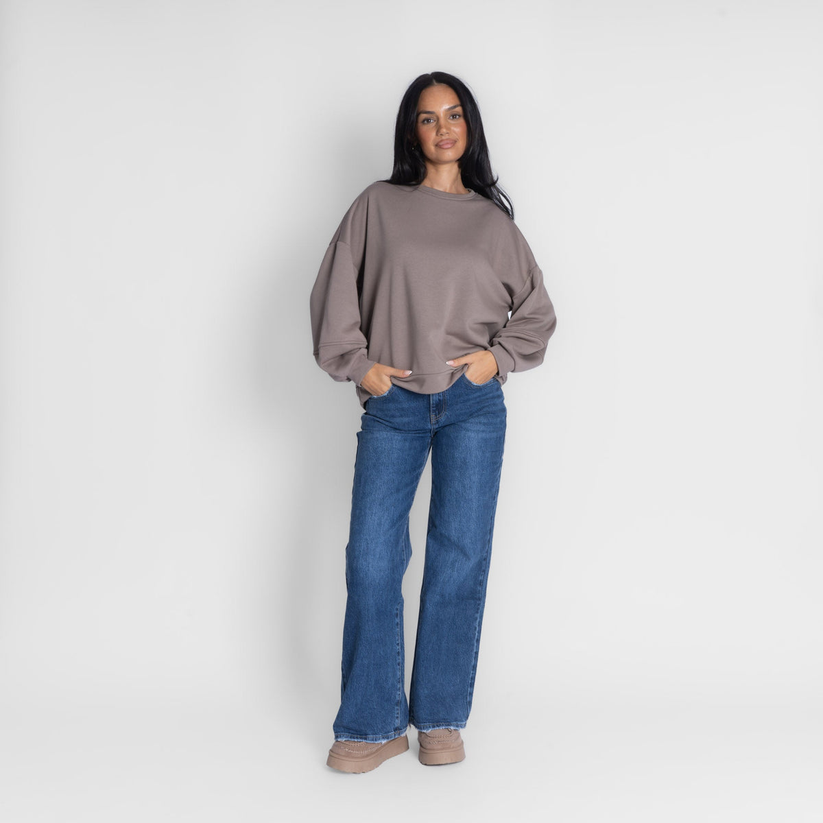 Suéter oversize acogedor