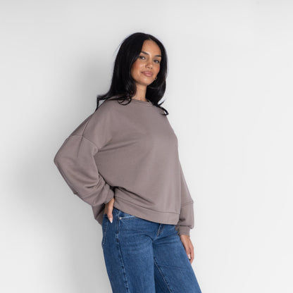 Suéter oversize acogedor