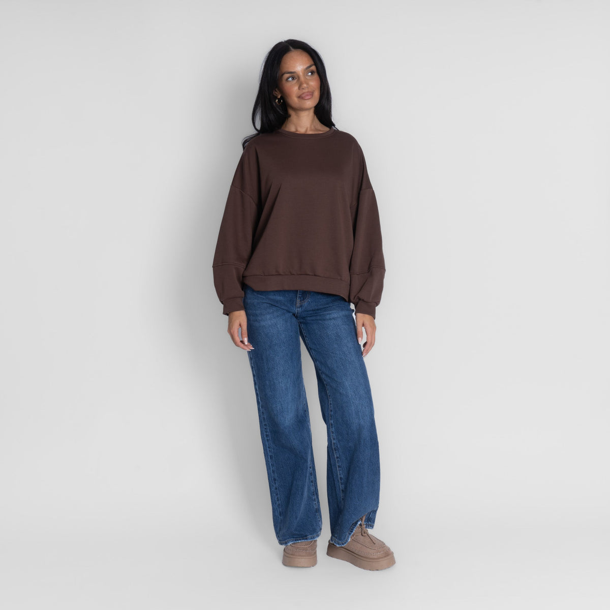 Suéter oversize acogedor