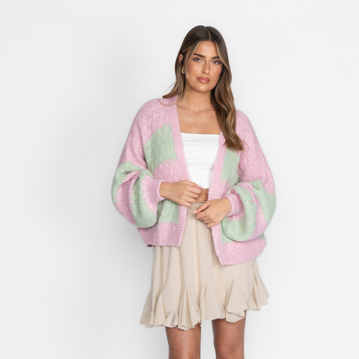 Bold Stripes Oversized Cardigan