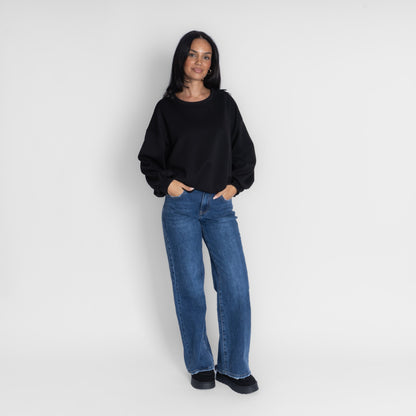 Suéter oversize con fruncido