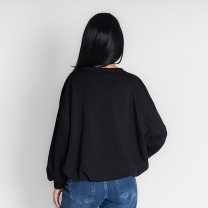 Suéter oversize con fruncido