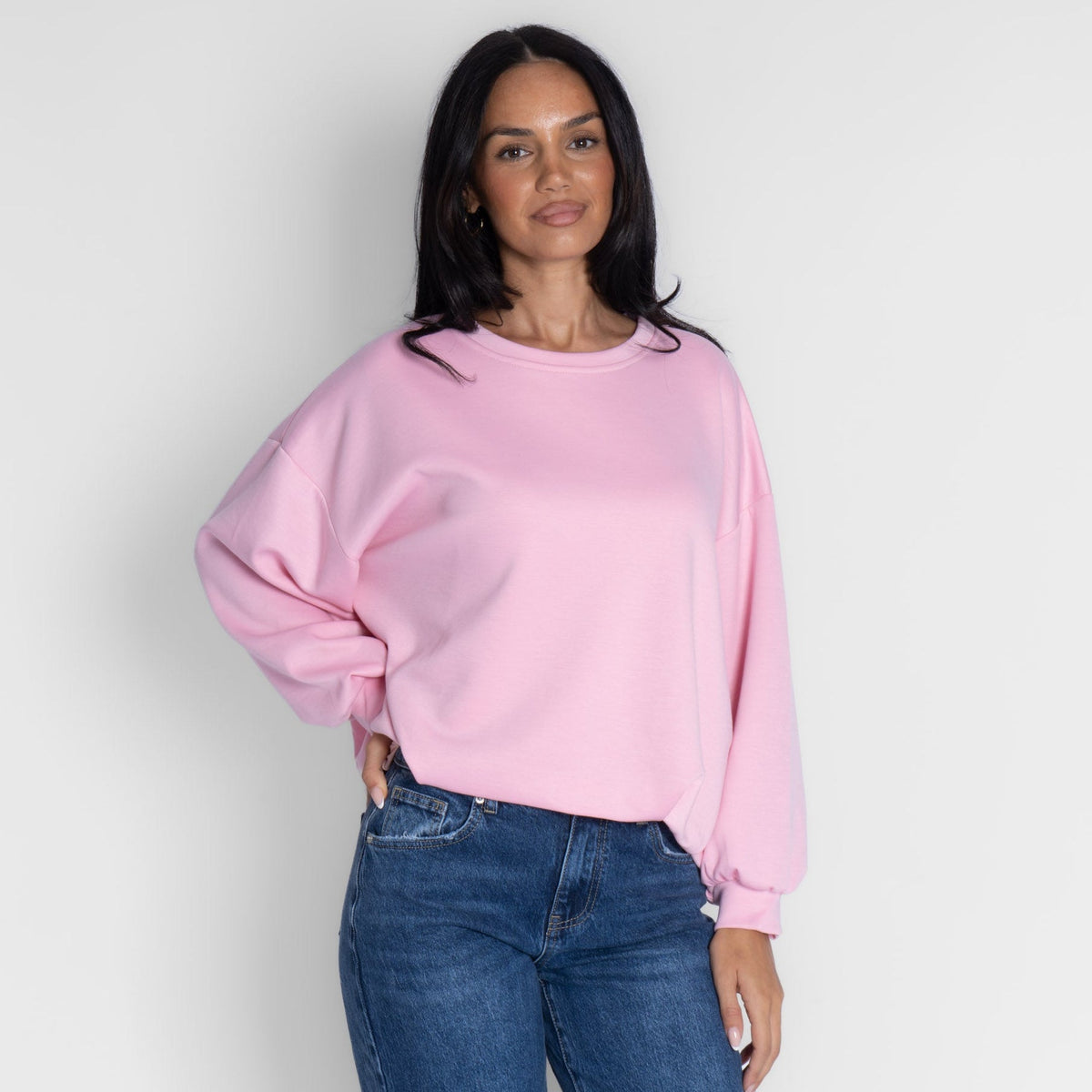 Suéter oversize con fruncido