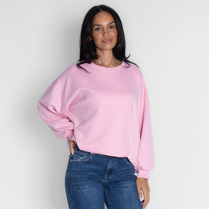 Suéter oversize con fruncido
