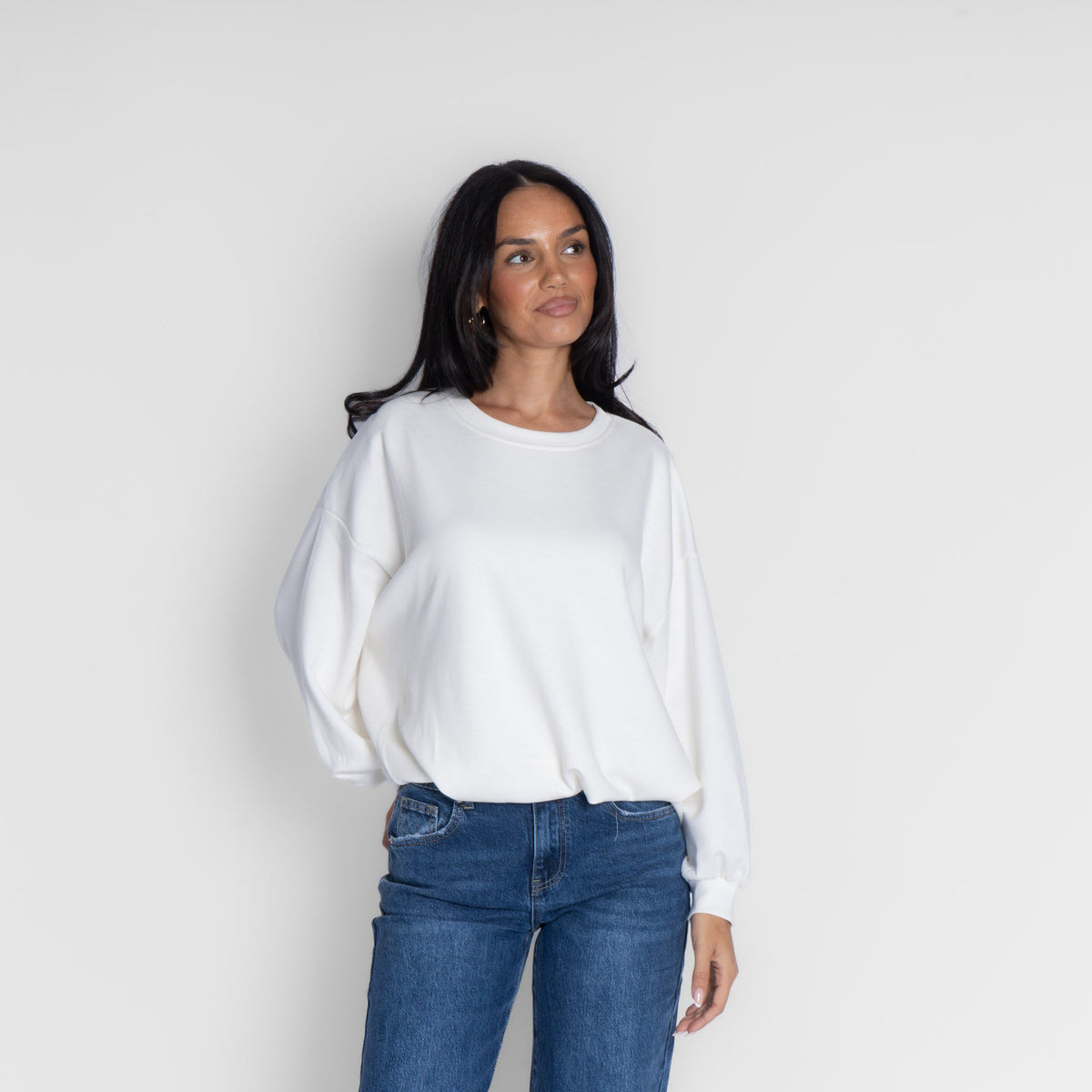 Suéter oversize con fruncido