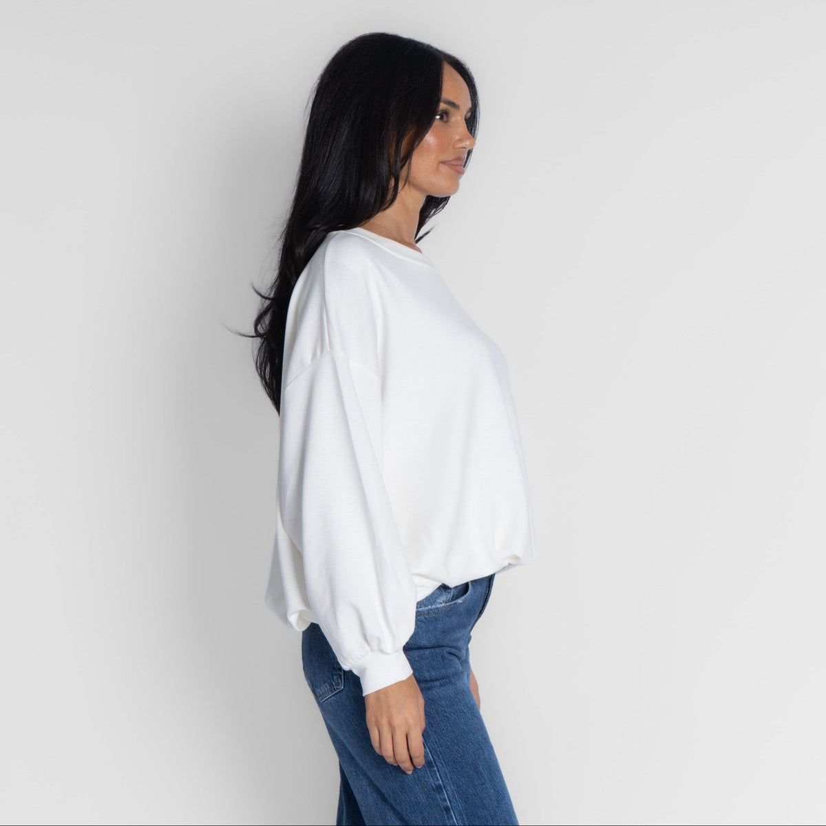 Suéter oversize con fruncido