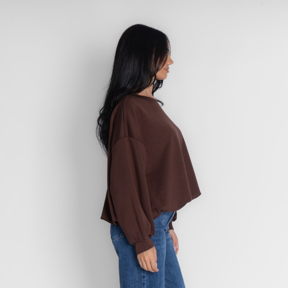 Suéter oversize con fruncido