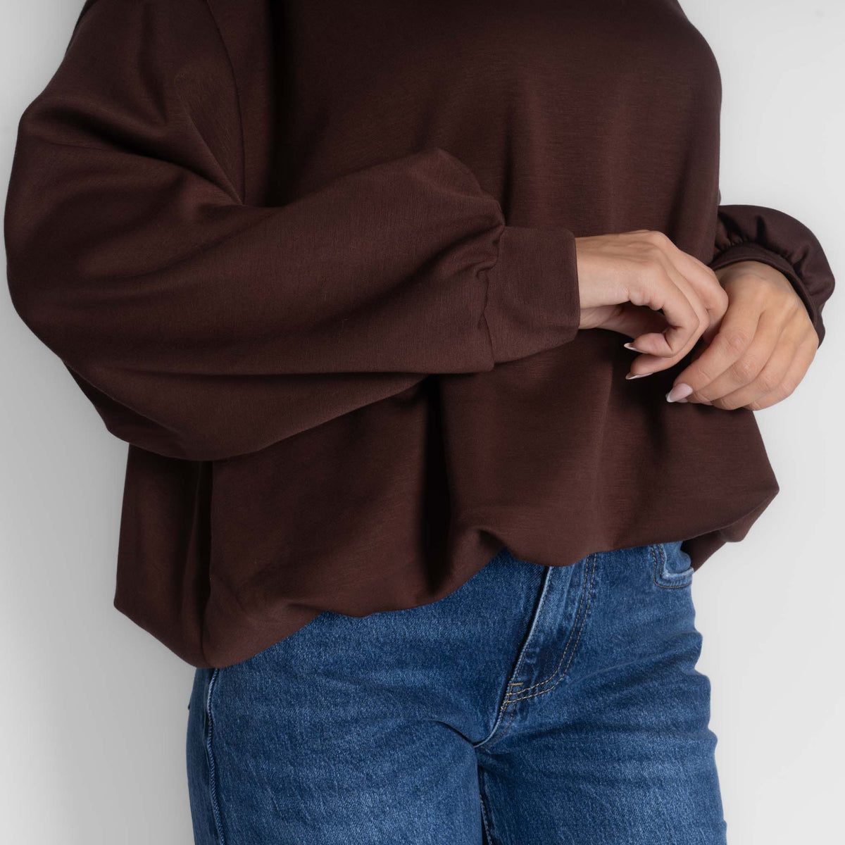 Suéter oversize con fruncido