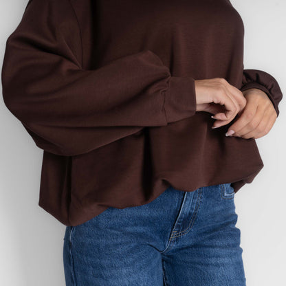 Suéter oversize con fruncido