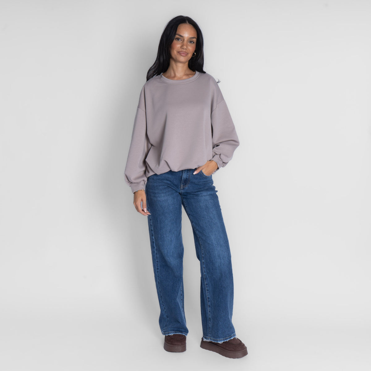Suéter oversize con fruncido