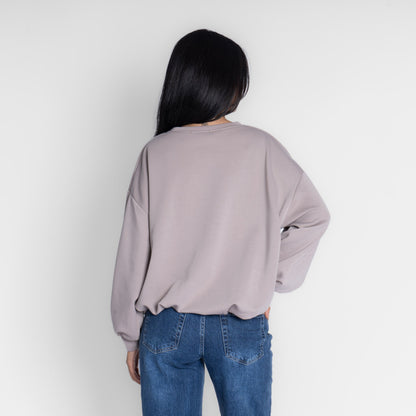 Suéter oversize con fruncido