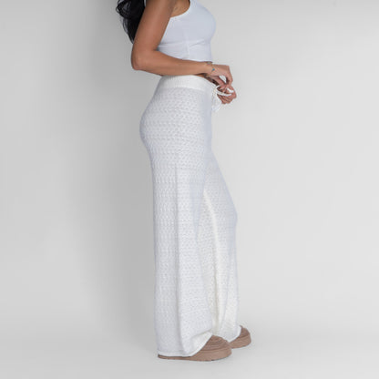 Pantalones anchos de punto acogedores