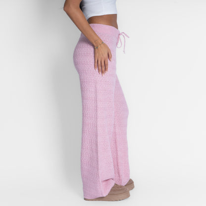 Pantalones anchos de punto acogedores