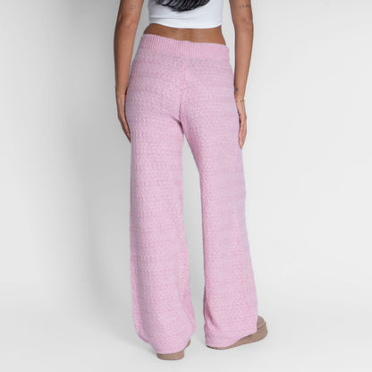 Pantalones anchos de punto acogedores