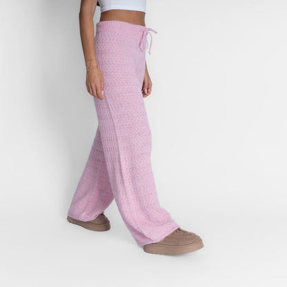 Pantalones anchos de punto acogedores