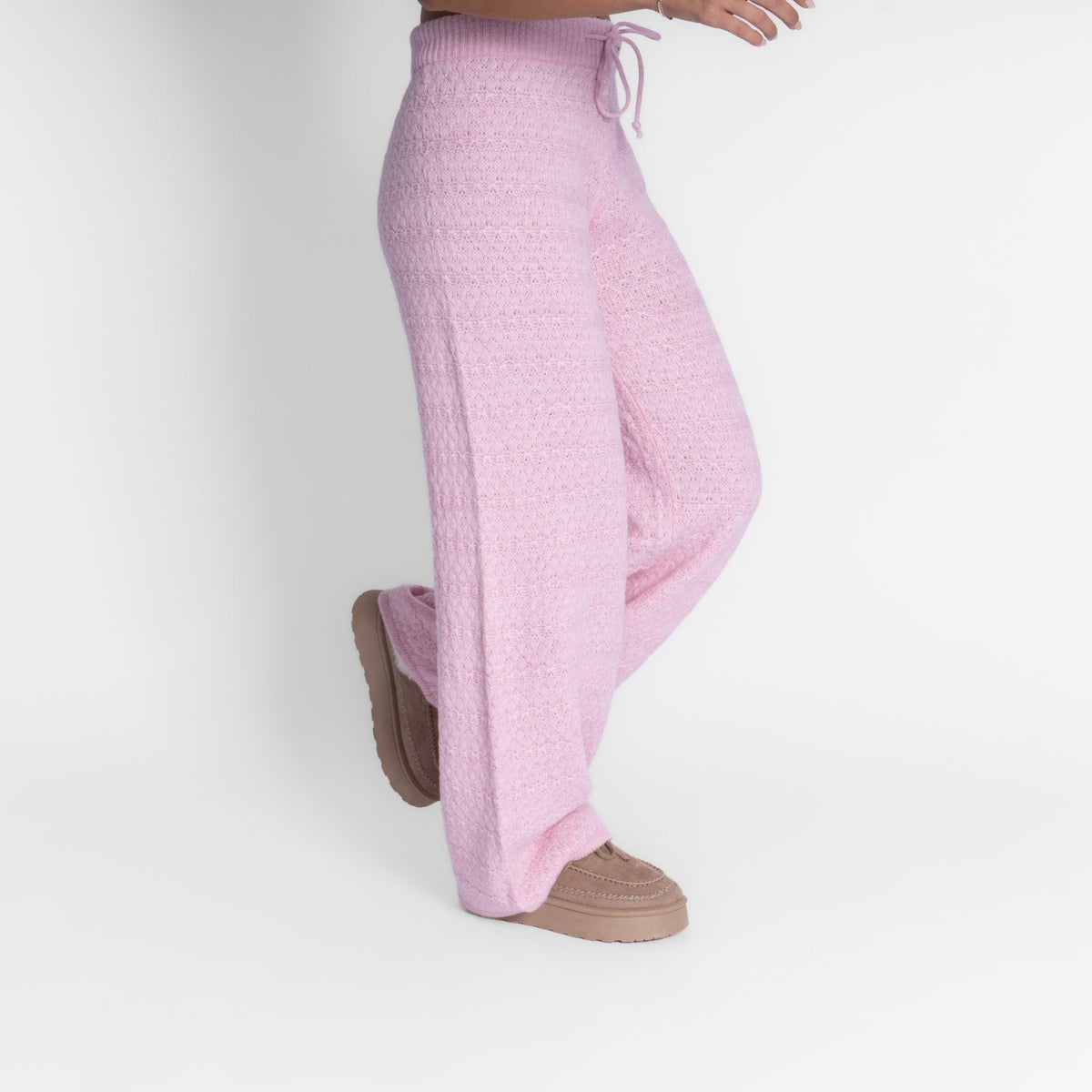 Pantalones anchos de punto acogedores