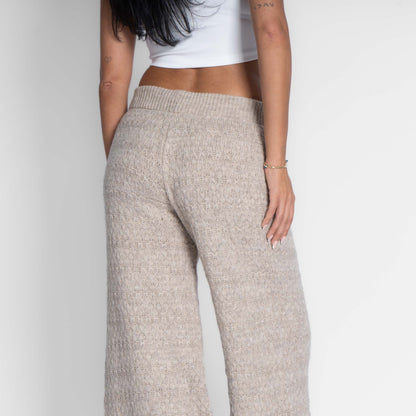 Pantalones anchos de punto acogedores
