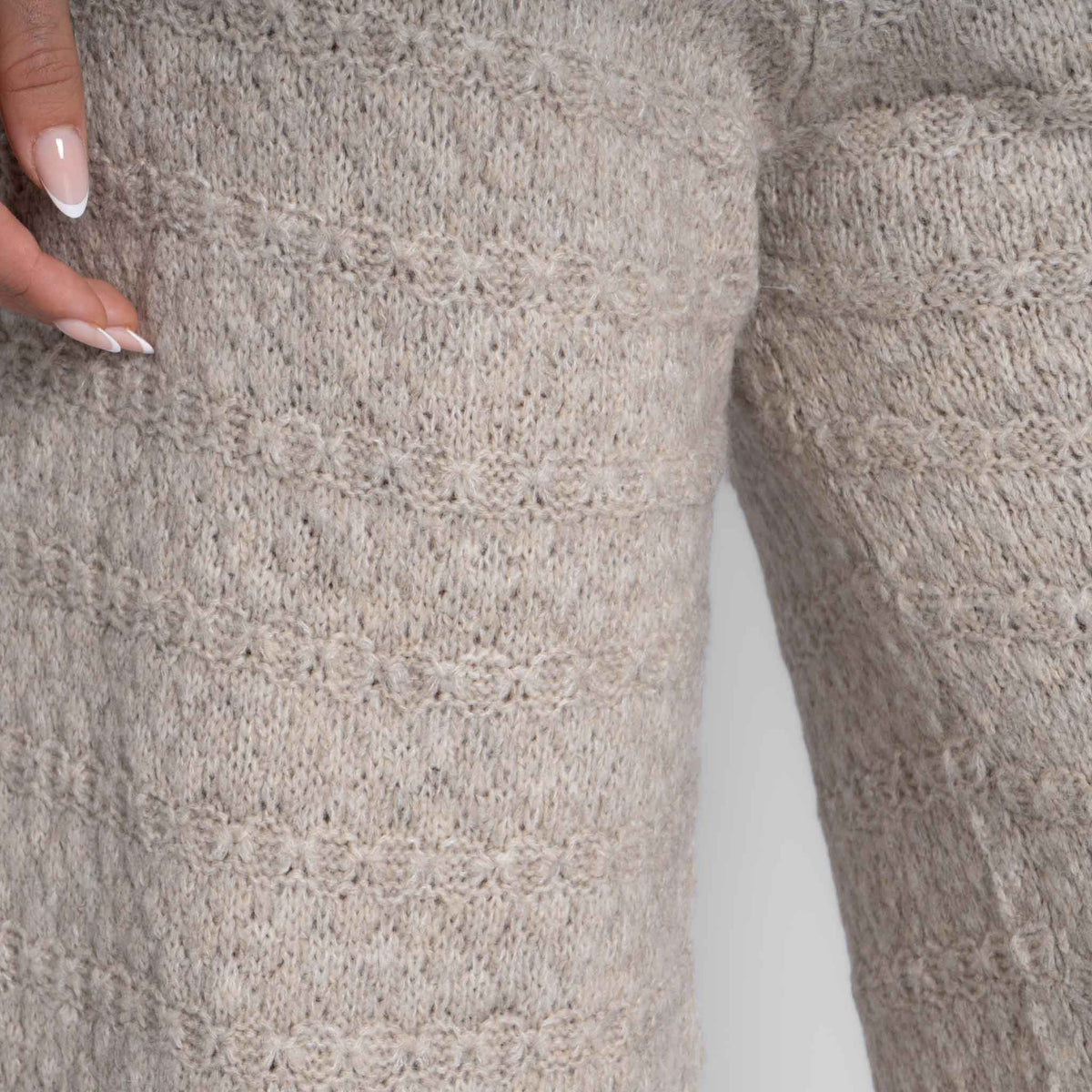 Pantalones anchos de punto acogedores
