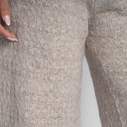 Pantalones anchos de punto acogedores