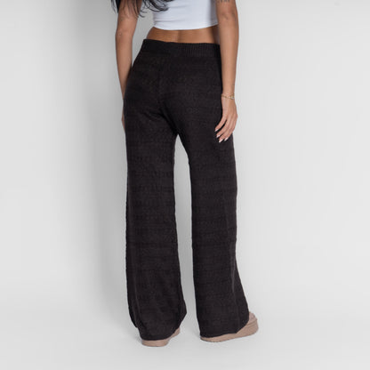 Pantalones anchos de punto acogedores