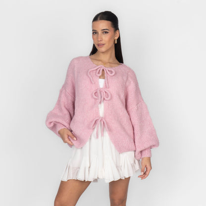 Oversized Cardigan with Bows