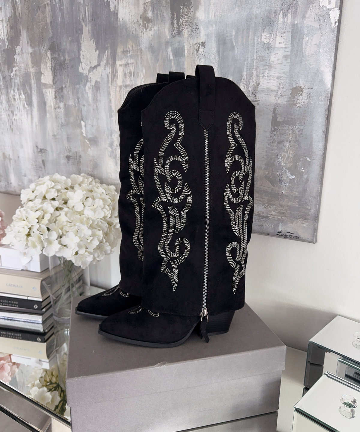 Botas de cowboy Lavinia negras