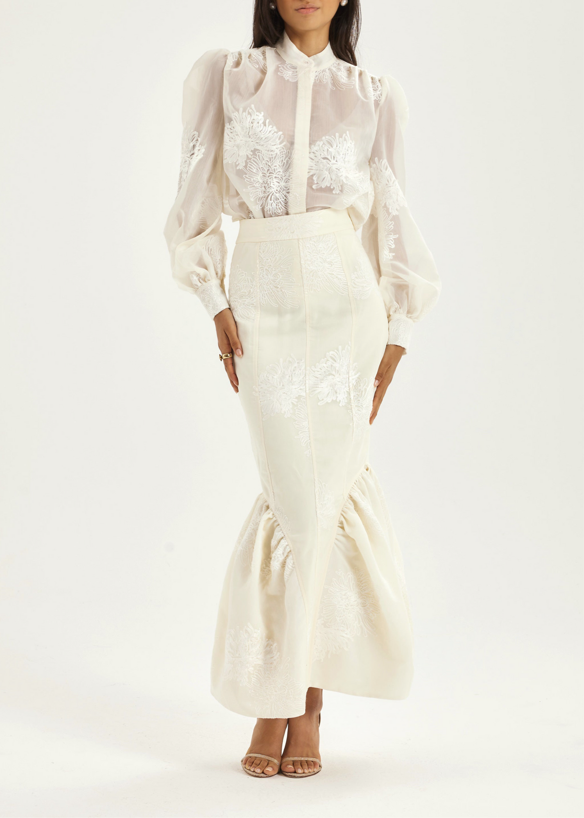 Blusa bordada Sophia | Vainilla francesa