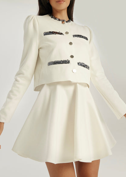 Chaqueta de lentejuelas Erica | Blanca