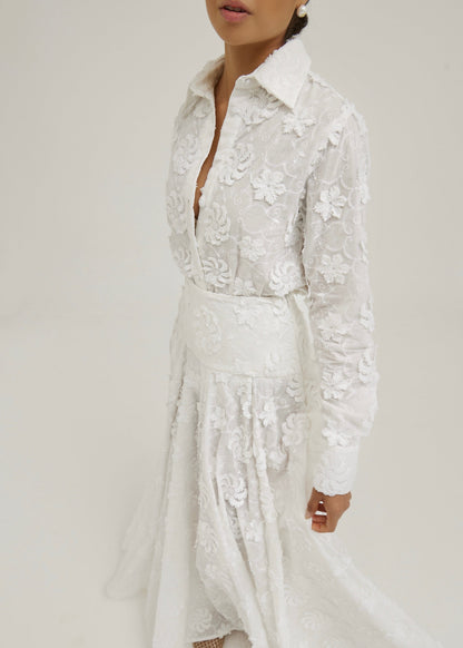 Camisa con aplique Palm Beach | Blanca