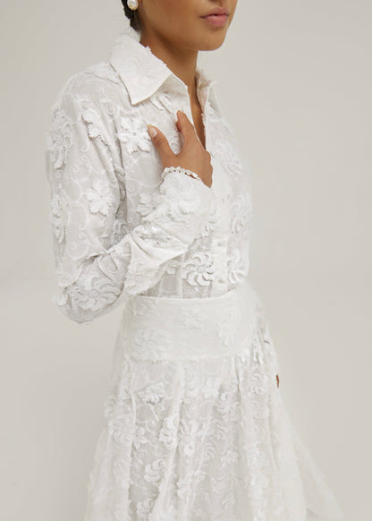 Camisa con aplique Palm Beach | Blanca