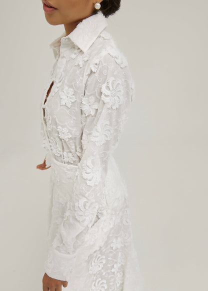 Camisa con aplique Palm Beach | Blanca