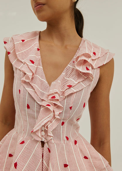 Blusa Everly Dream | Rojo/Blanco
