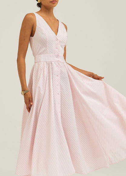 Vestido de día Kesha a rayas | Rosa/Blanco