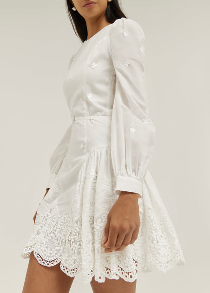 Vestido de día Sophia de algodón con bordado