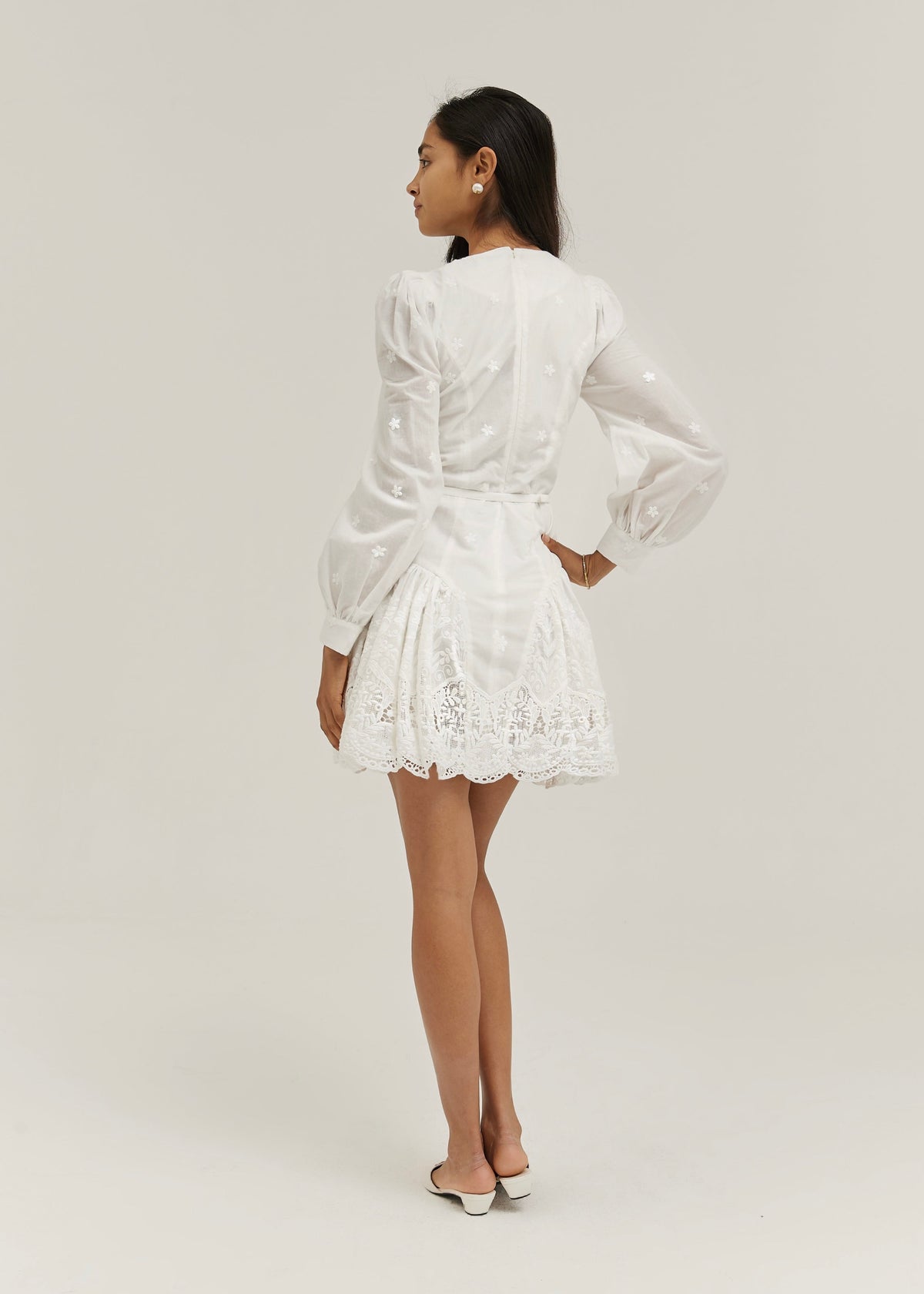 Vestido de día Sophia de algodón con bordado