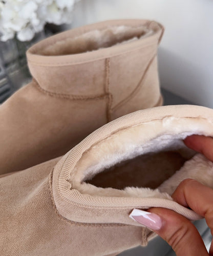 Botas de plataforma forradas Nina beige
