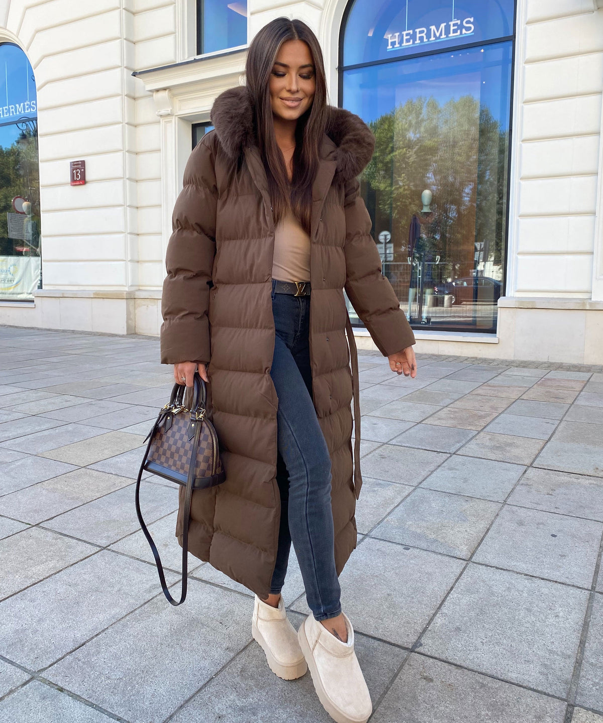 Botas de plataforma forradas Nina beige