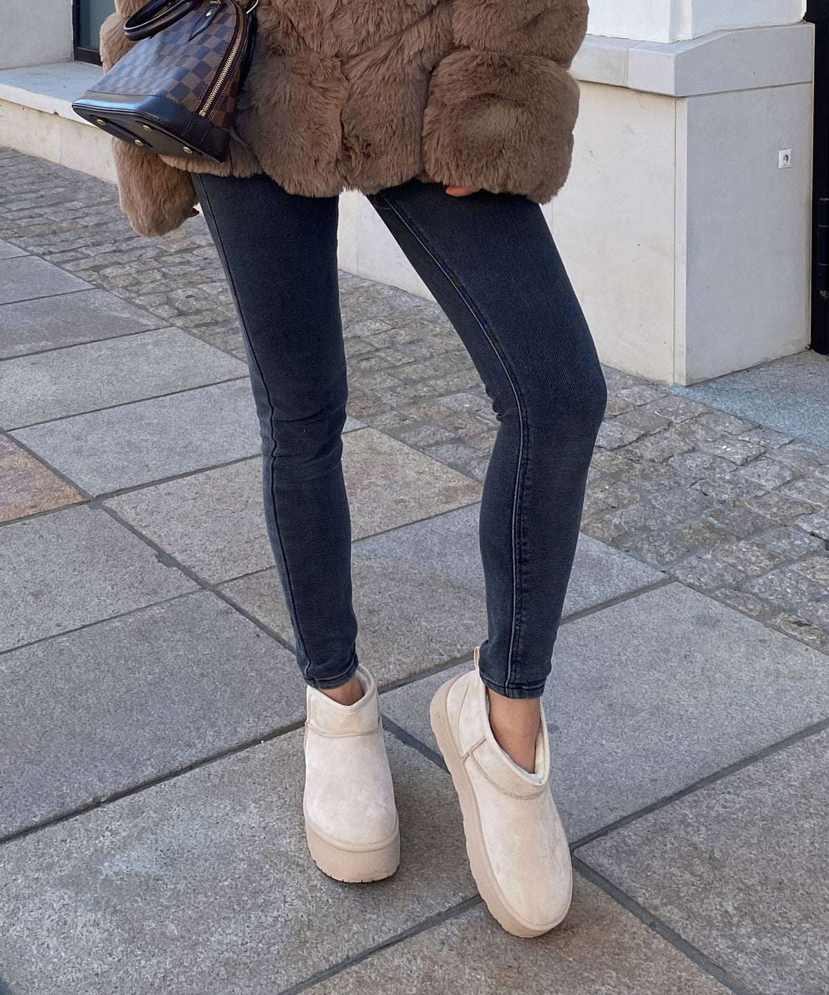 Botas de plataforma forradas Nina beige